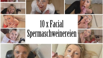 10 x Spermaschweinereien (Facials)