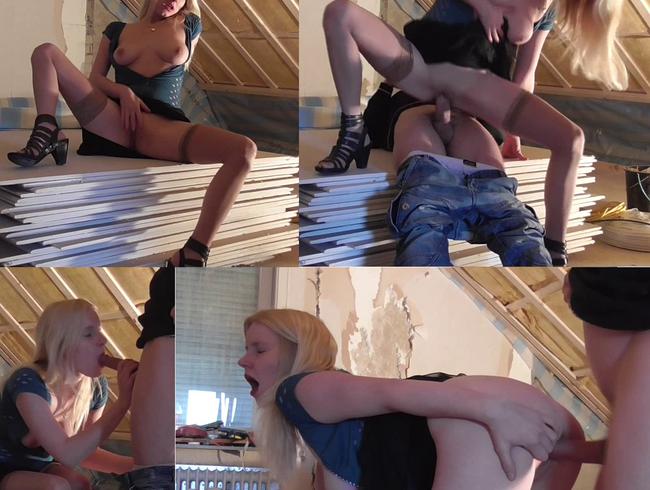 Baustellen-Fick mit Kumpel! + Creampie