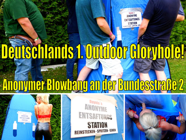 Deutschlands 1. Outdoor Gloryhole | Anonymer Blowbang an der Bundesstrasse 2!