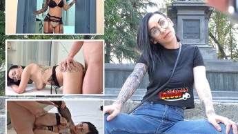 GERMAN SCOUT – Tattoo Teen Natascha Anal gefickt bei Straßen Casting
