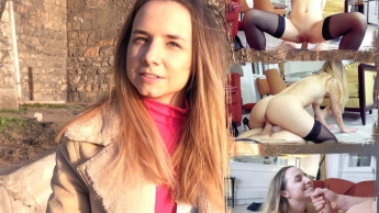 GERMAN SCOUT – Zarte Studentin Mona bei Straßen Casting AO gefickt