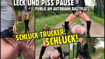 Luxus Bitch vs. LKW Fahrer | Public PISS und LECK Pause an der Autobahn