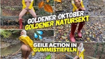 PISS Action in Gummistiefeln | Goldener Oktober, goldener Natursekt