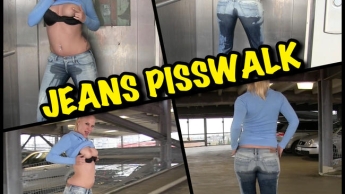 Parkhaus PISSWALK – Jeans im Aufzug vollgepisst