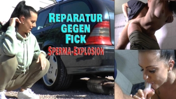 Reparatur gegen Fick. Sperma-Explosion