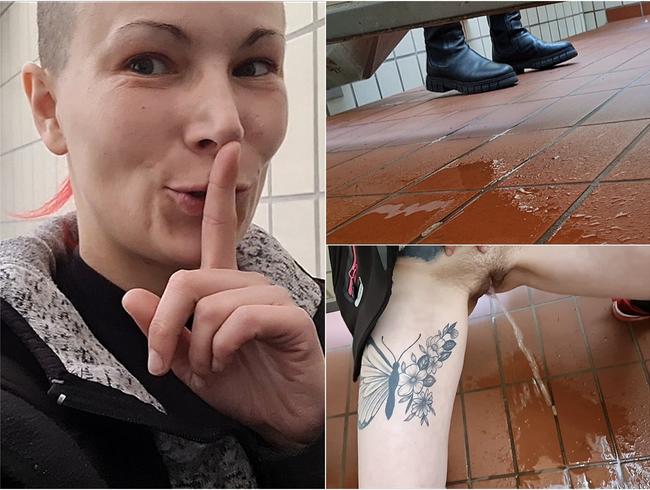 FRECH VOR DIE FÜßE GEPISST II. RASTPLATZ MARKIERUNG