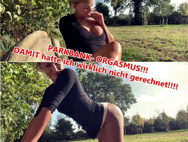 PARKBANK- ORGASMUS!!!  DAMIT hatte ich wirklich nicht gerechnet!!!!