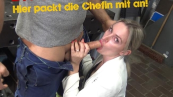 Die Fickwerkstatt! Hier packt die Chefin mit an!