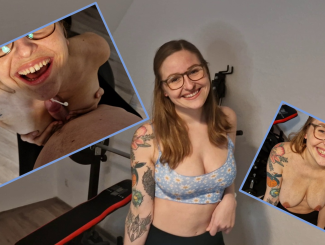 Mein erster Tittenfick- Auf Gymnastikball ins Dekolleté gespritzt!!!