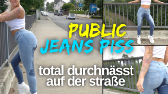 Public JEANS PISS | Total durchnässt auf der Straße