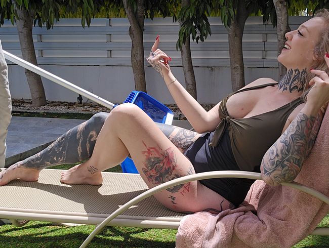 CREAMPIE vom Pool-Jungen! Endlich wieder OHNE GUMMI FICKEN