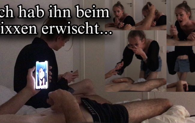 Ich hatte ihn beim wichsen erwischt gehabt + Cumshot