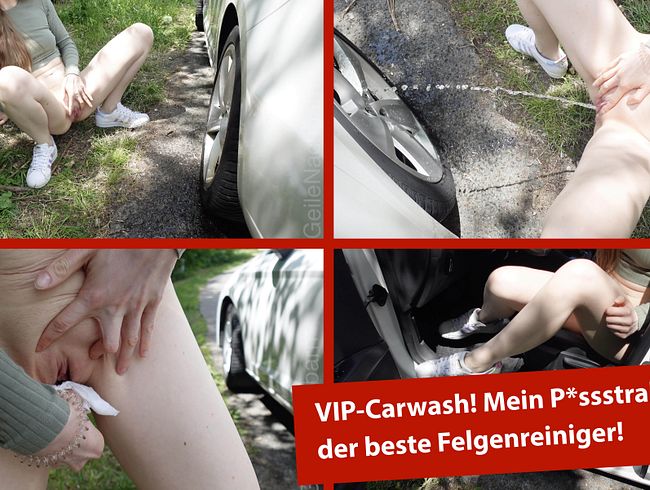 Felgenpflege deluxe – Mein? Pissstrahl macht’s besser als jede?Waschanlage!