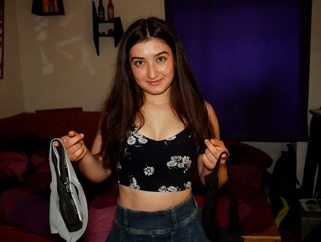 Ich zeige dir meine eingesauten Tangas aus dem Wäschekorb!!