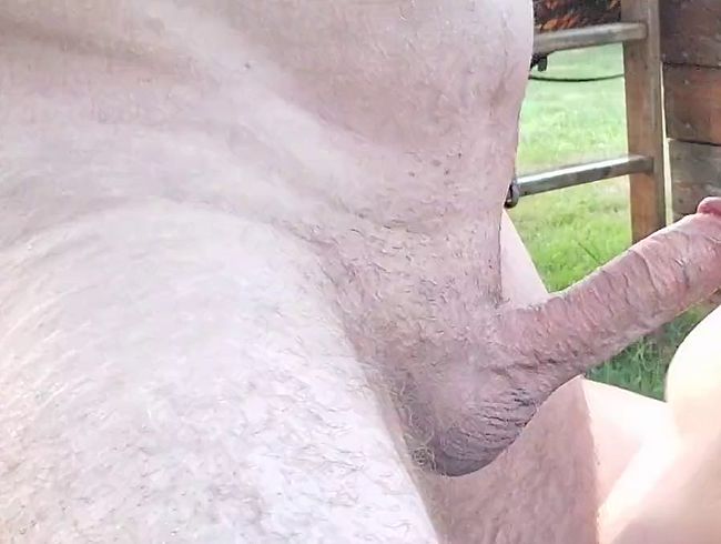 Natursekt und Mundfick im Garten