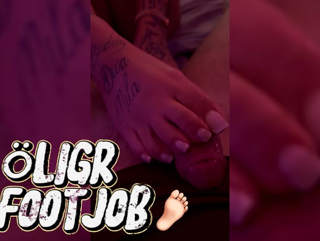 Öliger Footjob!