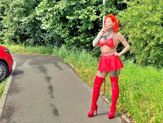 Parkplatz Saison eröffnet! Perverser Schlampen Service ohne Gummi