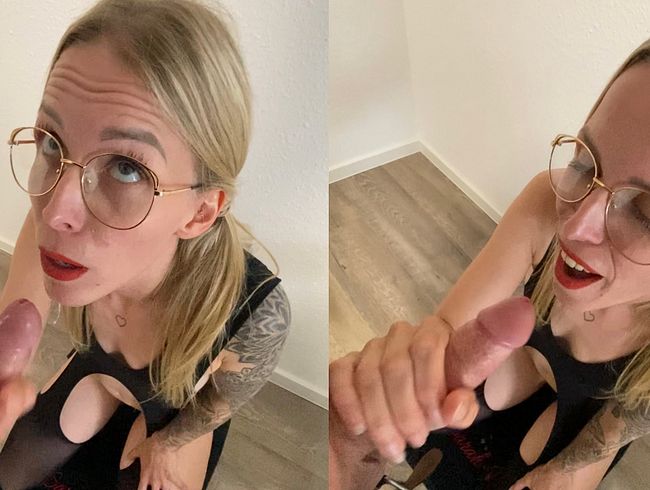 Blowjob mit Sperma Explosion für meine Zuckerschnute sloppy