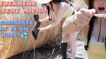 DOPPELTER LÖSCHEINSATZ – Gummistiefel randvoll gepisst!