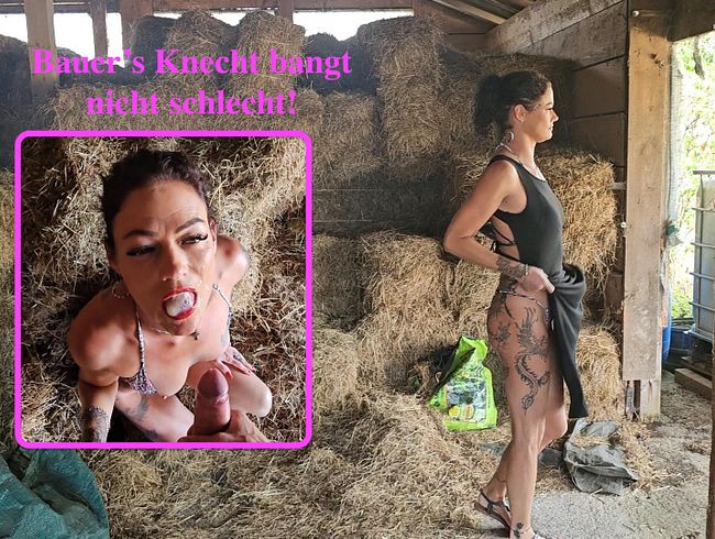 Dorffest Eskalation! Bauer’s Knecht zerlegt die Stadtfotze im Heuschuppen.