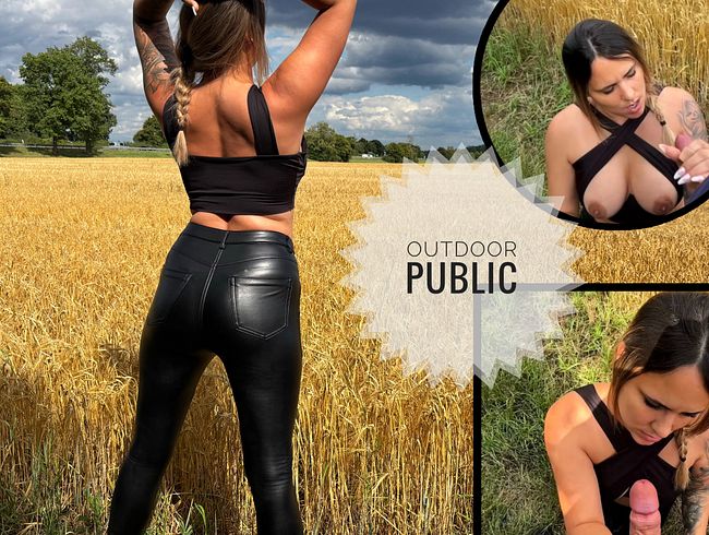 Outdoor Blowjob an der Autobahn – Spritz mich endlich voll