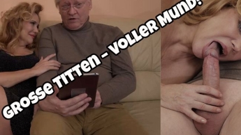 Große Brüste & geiler Mund – Mya (58) macht mich fertig auf der Couch ??