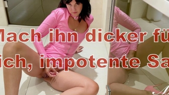 Mach ihn dicker für mich, impotente Sau!