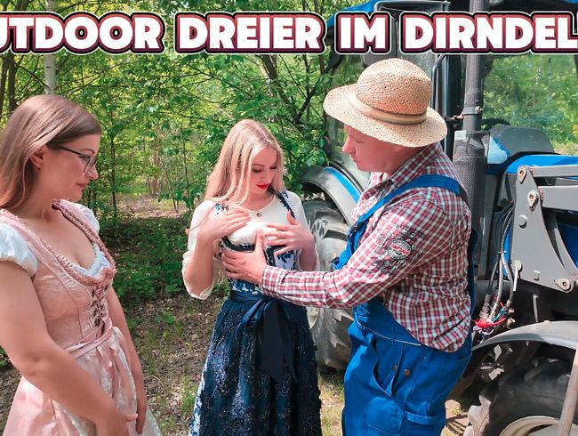 Outdoor Dreier im Dirndl!