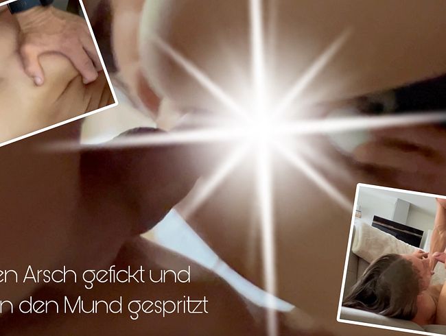 Er fickt mir hart in den Arsch und spritzt mir direkt in den Mund