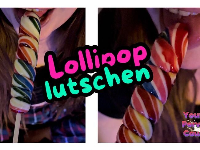 Am Lollipop lutschen