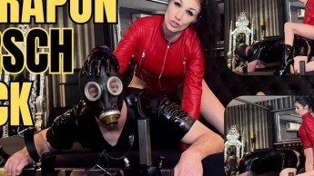 Extreme Pegging-Eskalation: Arsch gnadenlos hart mit dem Strapon-Gummischwanz gefickt