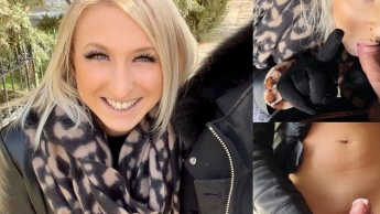 In Nachbars offene Garage gezerrt- erst geblasen, dann blank riskant durchgefickt