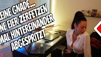 Keine Gnade: Seine Eier zerfetzen, 2 Mal hintereinander abgespritzt!“