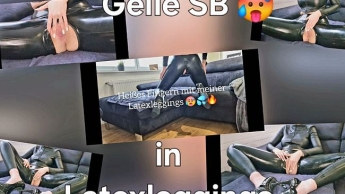 100% Latex ! Selbstbefriedung in Latex und sexy Heels auf dem Sofa