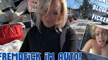 Fremdfick im Auto! Handjob? Blowjob? FICKEN! Abholservice wird zum AO-FICK mit Facial!