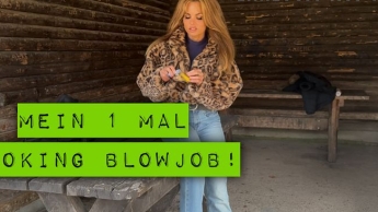 Mein erstes Mal Smoking Blowjob!