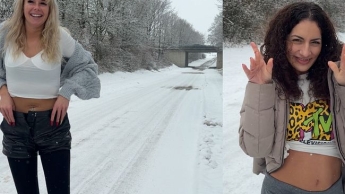 ,,Together – Piss“ Outdoor – Schnee -Piss , with my Blondie Megan :*