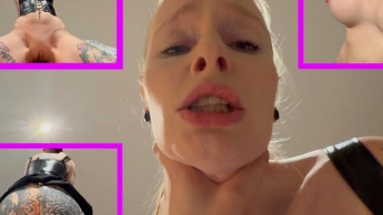 Dreckige Lederschlampe braucht Sperma! Blank gefickt bis zum Mega-Cumshot!