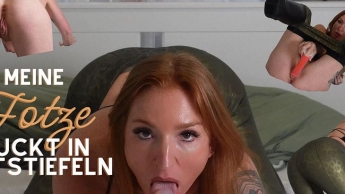 Geiler Galopp auf Dildo: Meine Fotze zuckt in Reitstiefeln! ??