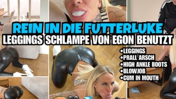 Rein in die Futterluke | LEGGINGS SCHLAMPE von Egon Kowalski BENUTZT