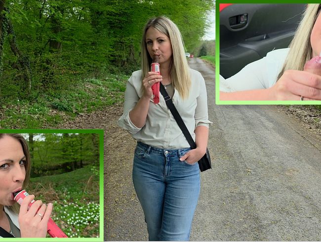 Zu heiß für einen einfachen Spaziergang – Schwanzgeil nach meinen Eis