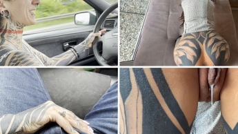 Notgeil & willig auf der Autobahn! Creampie finish