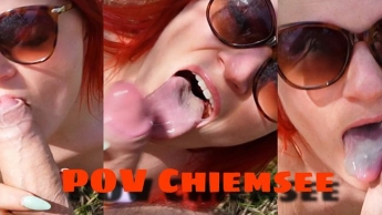 Public POV Chiemsee Blowjob! Spanner mit 21cm Prügel zerfickt mir mein Maul – brav geschluckt!
