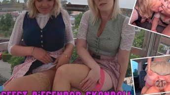 Volksfest Riesenrad SKANDAL! Zwei geile Dirndln reiten Fremden XXL-Schwanz im Taxi!