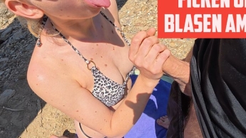 Ficken und Blasen am See – 2x fast erwischt worden, aber trotzdem uns Gesicht gespritzt