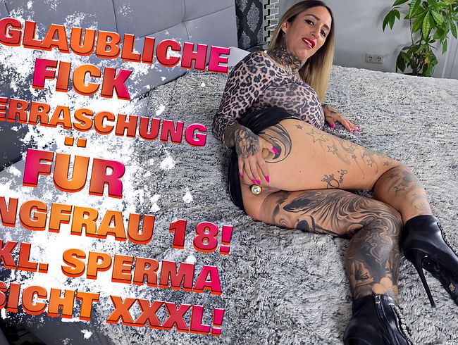 Unglaubliche Fick-Überraschung für Jungfrau 18! Sperma Gesicht XXXL!!!