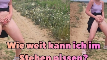 Wie weit schaffe ich es im Stehen zu pissen?